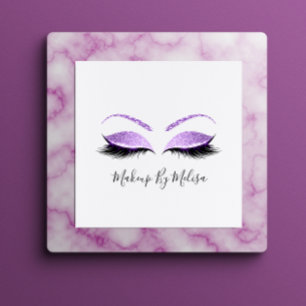 Carte De Visite Carré Maquillage Artisse Lashes Extension Violet violet