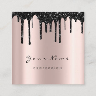 Carte De Visite Carré Maquillage Artiste cirage Brows Black DripMicrobla