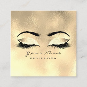 Carte De Visite Carré Maquillage Artiste Eyebrow Eye Lash Parties scinti