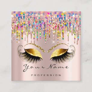 Carte De Visite Carré Maquillage Artiste Organisateur d'événements Holog