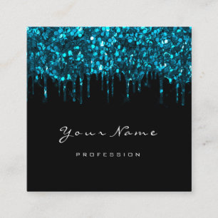 Carte De Visite Carré Maquillage Artiste Parties scintillant de planific