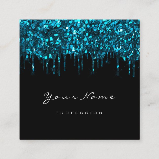 Carte De Visite Carré Maquillage Artiste Parties scintillant de planific (Devant)