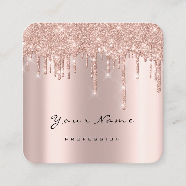 Carte De Visite Carré Maquillage Artiste Planificateur d'événements Part (Devant)