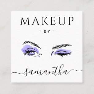 Carte De Visite Carré Maquillage Artiste Violet Oeil Téméraire Médias so