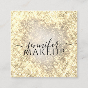 Carte De Visite Carré Maquillage de beauté professionnel Parties scinti