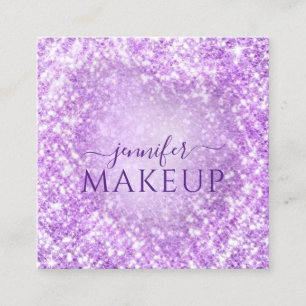 Carte De Visite Carré Maquillage de beauté professionnel Parties scinti