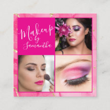 Maquillage de photo de script de marbre rose chaud