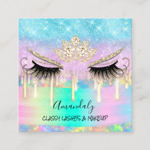 Carte De Visite Carré Maquillage Eyelash Microblade Drivers Logo Diamond