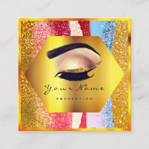 Carte De Visite Carré Maquillage professionnel Artiste Eyelash Extension