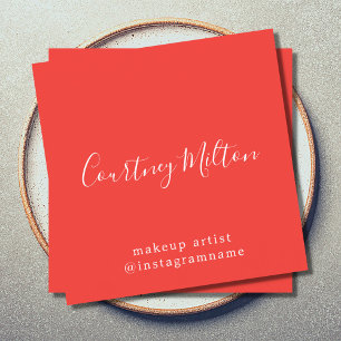 Carte De Visite Carré Maquilleur élégant moderne