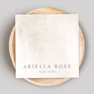 Carte De Visite Carré Marbre blanc brossé simple et élégant professionne