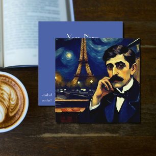 Carte De Visite Carré Marcel Proust à Paris -art fantastique