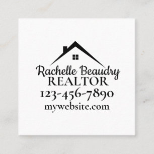 Carte De Visite Carré Marketing Immobilier Realtor Personnalisé