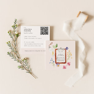 Carte De Visite Carré Marque de remise en forme   Code QR de l'entraîneu