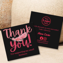 Marque minimaliste en Merci noir rose
