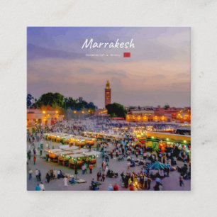 Carte De Visite Carré Marrakech, Maroc - Place Jemaa el Fnaa
