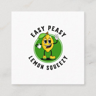 Carte De Visite Carré Mascot Lemon