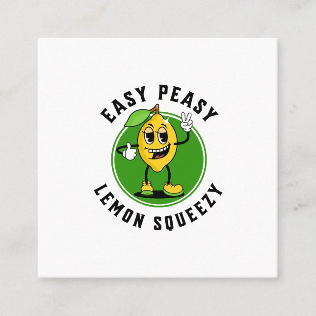 Carte De Visite Carré Mascot Lemon (Devant)