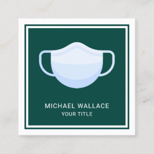 Carte De Visite Carré Masque de visage Médicale