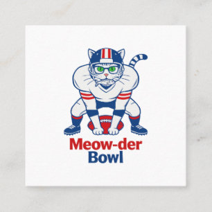 Carte De Visite Carré Meow-der Bowl