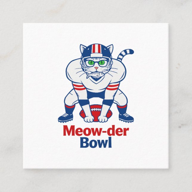 Carte De Visite Carré Meow-der Bowl  (Devant)