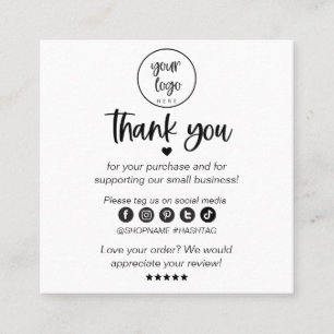 Carte De Visite Carré Merci d'affaires Carré moderne pour l'insertion de