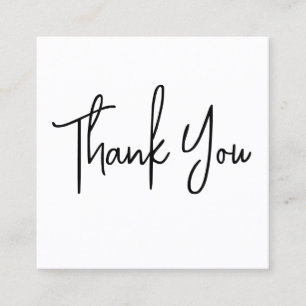 Carte De Visite Carré merci pour votre commande avec un script minimal m
