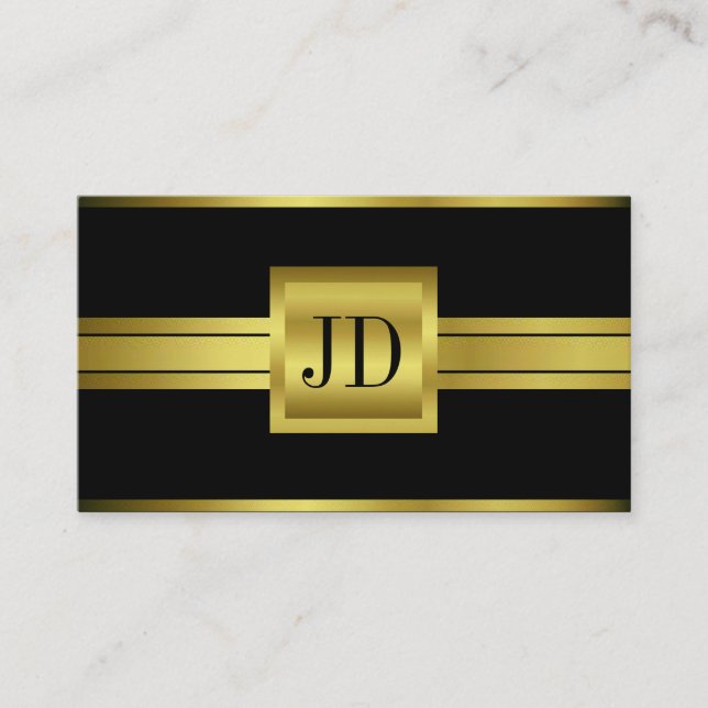 Carte De Visite Carré métallique de ruban de vrai or d'agent (Devant)