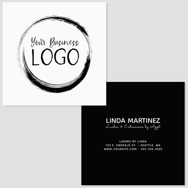 Carte De Visite Carré Mettre mon logo sur un (Your Logo Here - 2.5" x 2.5" Square Business Cards)