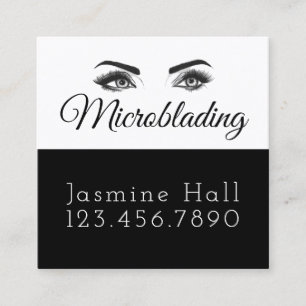 Carte De Visite Carré Microblading , Sourcils, Tatouage, Maquillage Perm