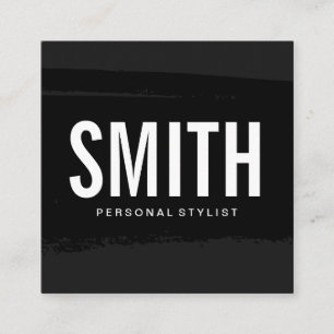 Carte De Visite Carré Mini Lux Executive Noir brossé