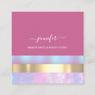 Carte De Visite Carré Minimalisme professionnel Versé Rose Gold