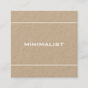 Carte De Visite Carré minimaliste élégant kraft_paper professionnel