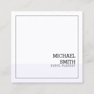Carte De Visite Carré Minimaliste Moderne Professionnel Blanc Magnolia
