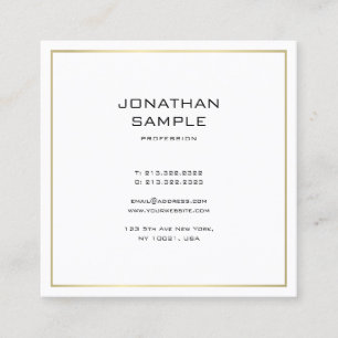 Carte De Visite Carré Minimaliste Or Regard Tendance Professionnel Éléga