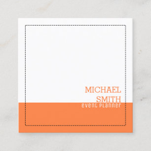 Carte De Visite Carré Minimaliste Professionnel Moderne Mango Tango
