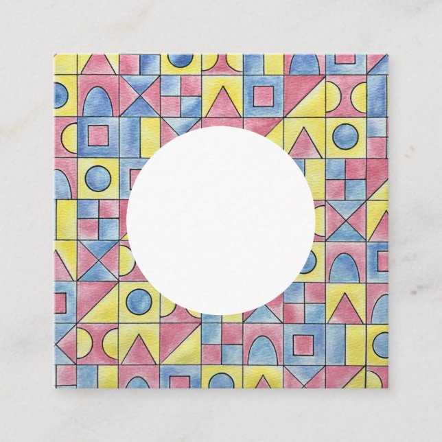 Carte De Visite Carré Minimaliste unimoderne Sudoku (Devant)