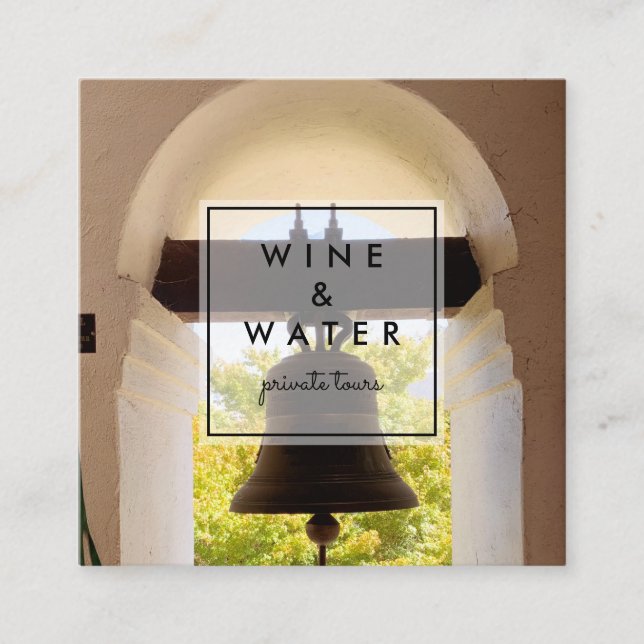 Carte De Visite Carré Mission Bells California Photo Travel Tourisme (Devant)