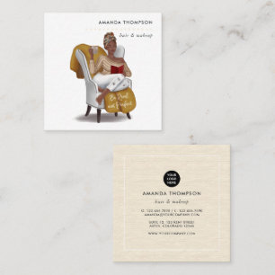 Carte De Visite Carré Mode beauté femme noire