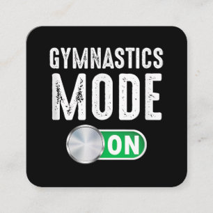 Carte De Visite Carré Mode Gymnastique Activé Entraîneur Athlète Gymnast