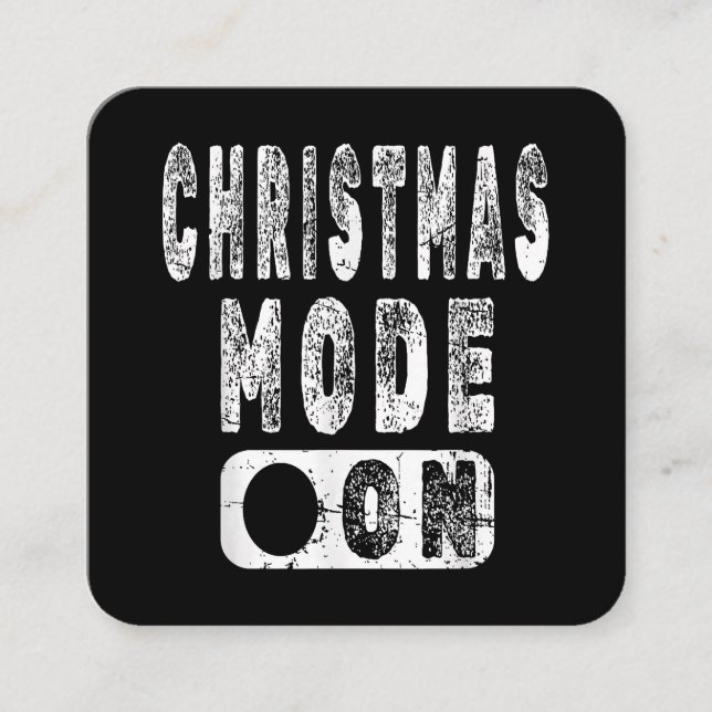 Carte De Visite Carré Mode Noël activé - Fun Christmas Holiday (Devant)