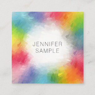 Carte De Visite Carré Modèle Abstrait personnalisé élégant