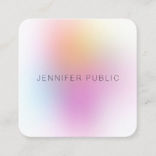 Carte De Visite Carré Modèle de conception élégant moderne et coloré ten