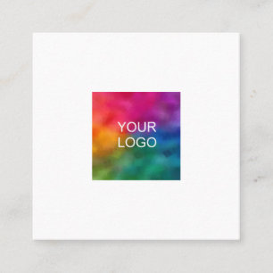 Carte De Visite Carré Modèle de logo personnalisé de l'entreprise Élégan