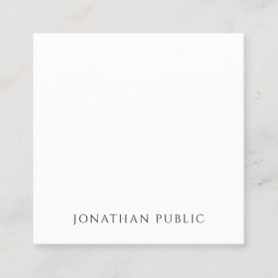 Carte De Visite Carré Modèle élégant de conception minimaliste moderne à
