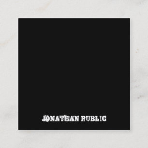 Carte De Visite Carré Modèle noir et blanc B&W avec texte en détresse