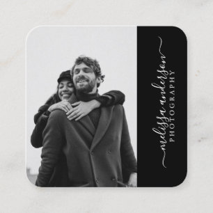 Carte De Visite Carré Modern Elegant Signature Photography