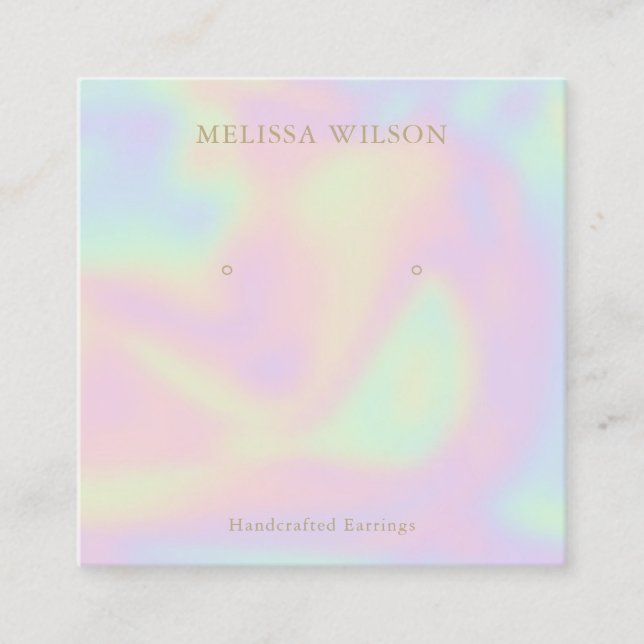 Carte De Visite Carré Modern marble rainbow script lampshade (Devant)