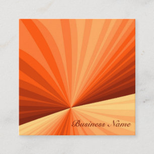 Carte De Visite Carré Moderne Abstrait Orange Rouge Vanille Graphique Fr
