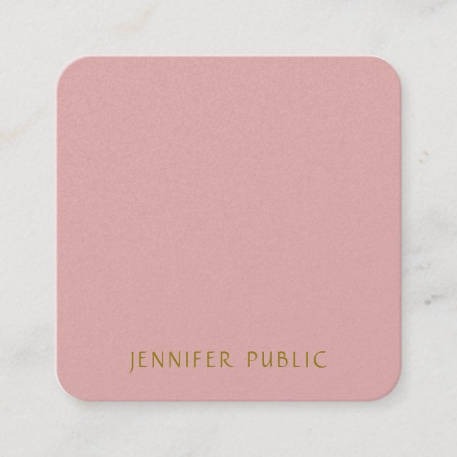 Carte De Visite Carré Moderne Elegant Luxe Modèle professionnel Classé (Devant)